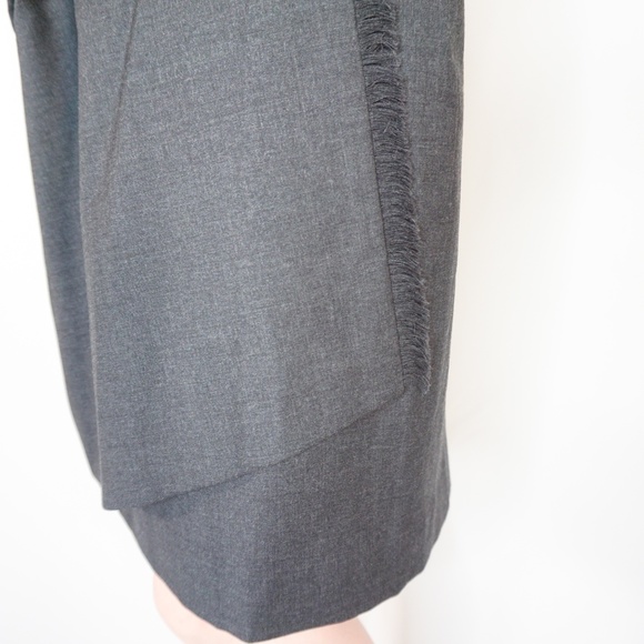 BROOKS BROTHERS Grey Pleated Fringe Mini Skirt NWT - Picture 7 of 7